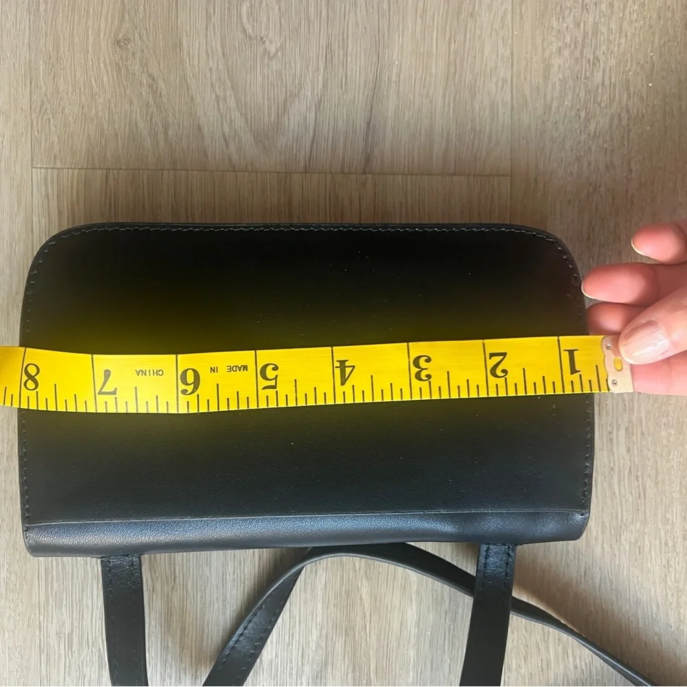 All Saints Black Leather Crossbody Bag - Picture 8 of 10